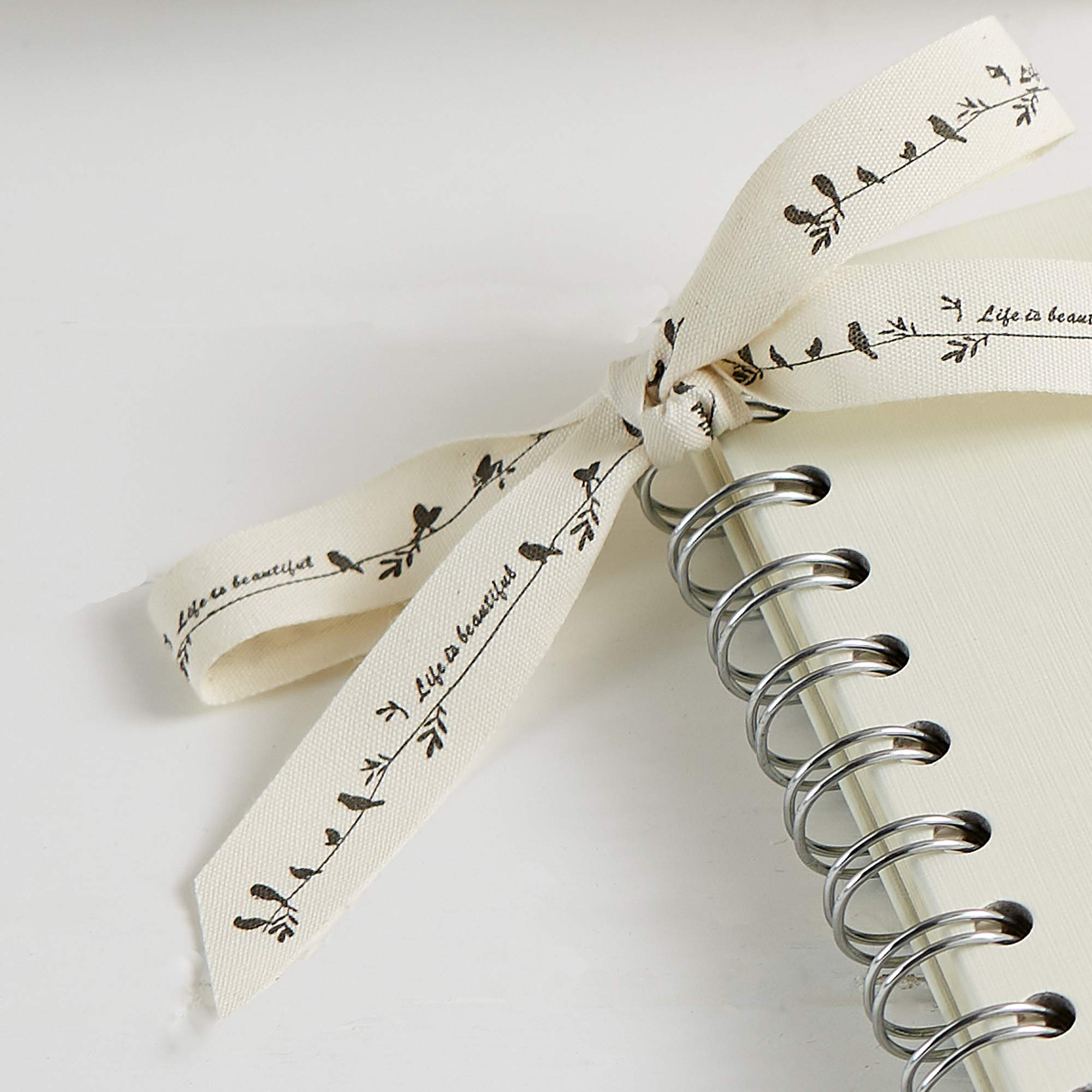 ANGEL & DOVE Large A4 Funeral Memory Book & 2 Signs Set (Ivory) - Memorial, Condolence, Celebration of Life