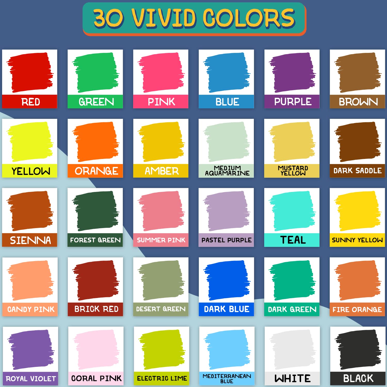 Liquid Chalk Markers (30 Pack 6mm) Pastel + Neon Chalk Pens - Erasable Dry Erase Marker for Chalkboard, Blackboards, Window, Bistro - 6mm Reversible Bullet & Chisel Tip