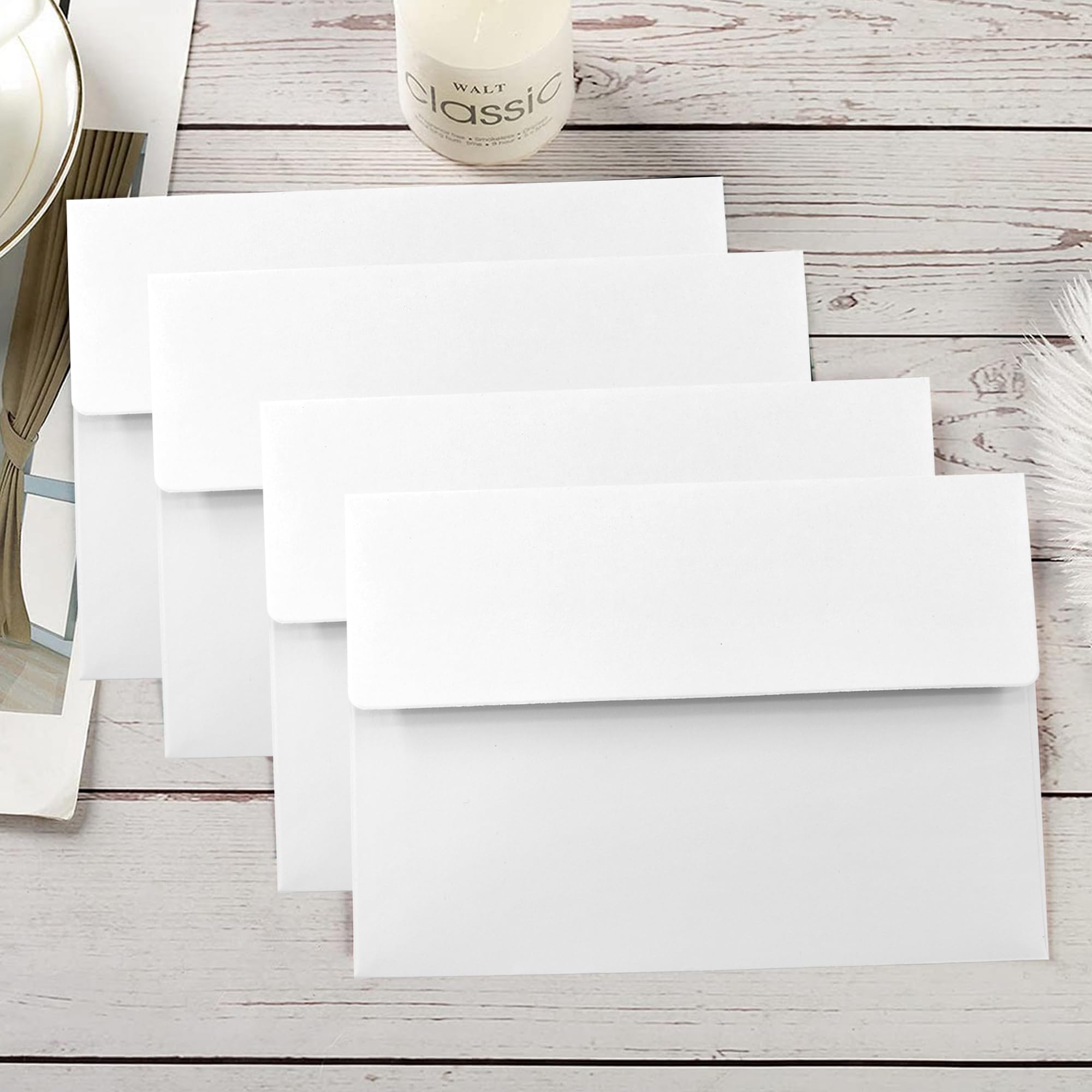 VANRA 150 Pack A6 Invitation Envelopes for 4x6 Greeting Cards Self Seal A6 White Envelopes Bulk Gummed Flap for Wedding Invitations