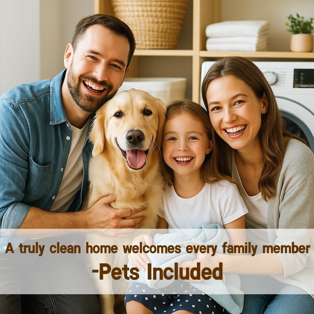 flowcheer Washing Machine Cleaner for Pet Hair, Laundry Machine Cleaner Tablets -Targets Pet Hair & Odor, 24 Pack Advanced Removal Tablets Septic-Safe -1 Year Supply
