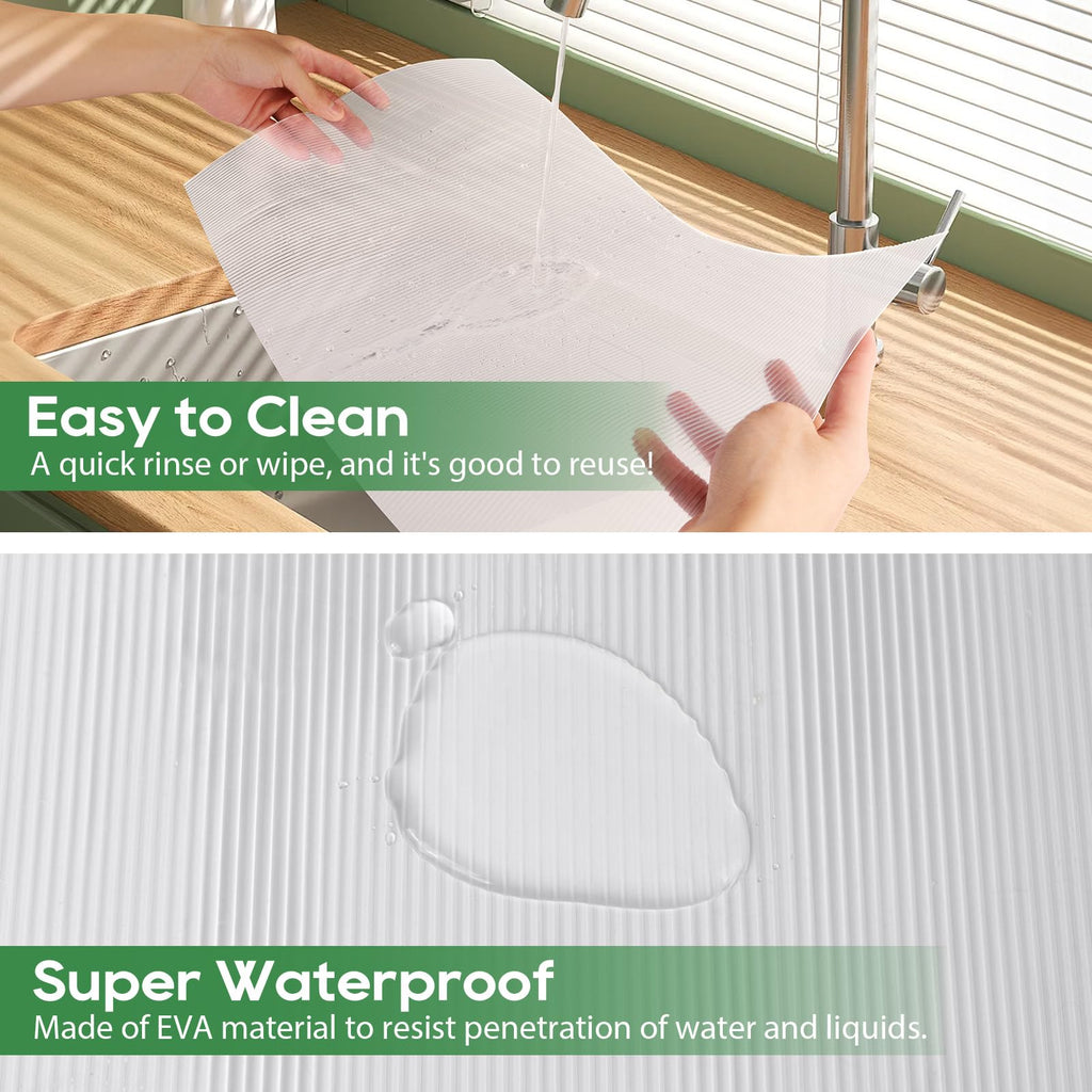 Anoak Shelf Liner Cabinet Liner, Non Adhesive Drawer Liner, Washable 12 Inch x 20 FT(240 Inch) Waterproof Durable Non-Slip Shelf Liner for Kitchen, Drawer, Refrigerator