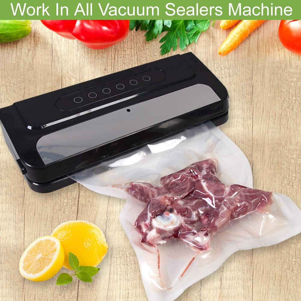 MakMeFre 2 Pack 11x50 Vacuum Sealer Bags Rolls with BPA Free and Heavy Duty,Commercial Grade Vaccume Seal Bags Rolls Work with Any Types Vacuum Sealer