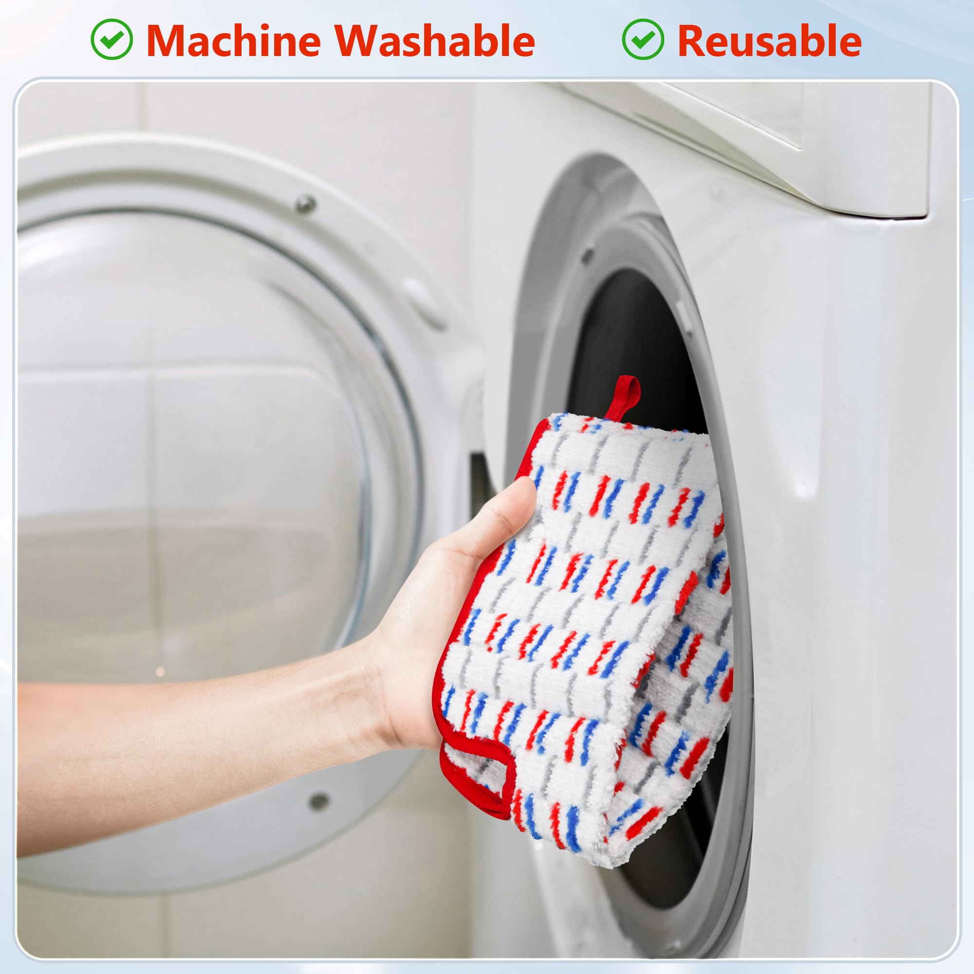 4 Pack Mop Pads Compatible with Vileda PromMist MAX Microfibre Spray Mop, Reusable Pads Refills Replacement Heads Dry Wet Use Double Sided Machine Washable for All Surface Floor Cleaning