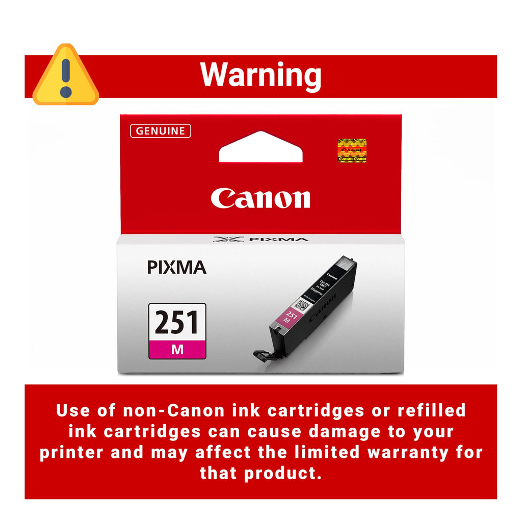 Canon CLI-251 Magenta Ink-Tank Compatible to MG6320, IP7220 & MG5420, MX922, MG5520, MG6420, MG7120, iX6820, iP8720, MG7520, MG6620, MG5620