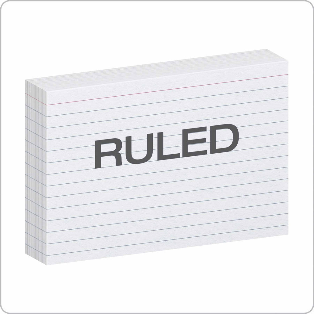 Oxford Ruled Index Cards, 4" x 6", White, 10 Packs of 100 (41)