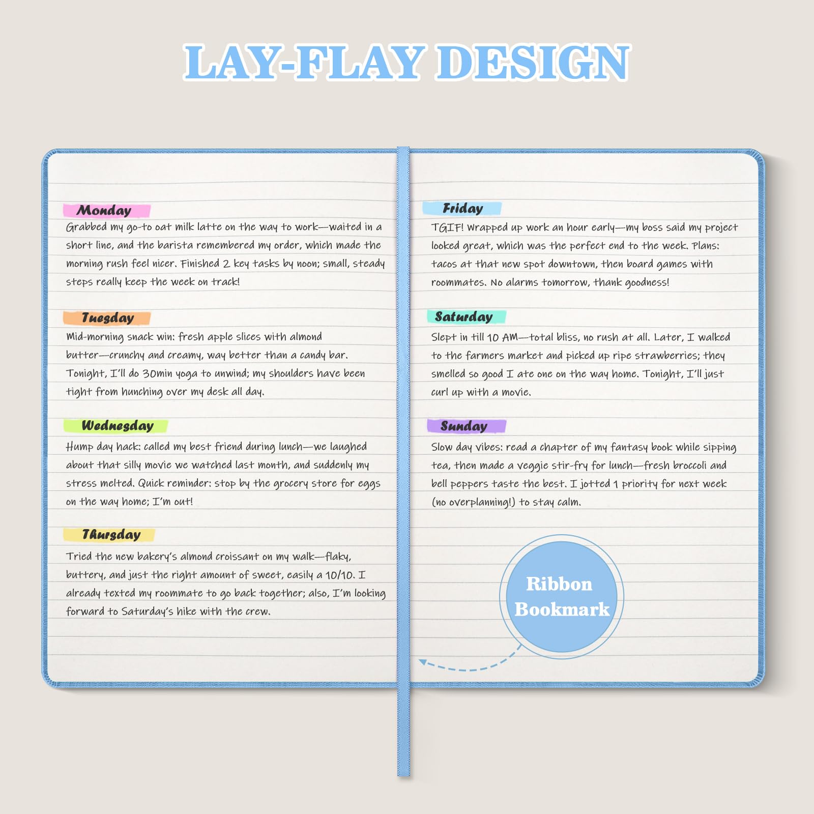 OMEYA 4 Pack Lined Journal Notebooks for Work, 100gsm Thick Paper, 5.7"x 8.3", A5 Notebook Bulk, Leather Journal for Writing, Hardcover Notebooks for School, Office, Notebooks for Notes-taking