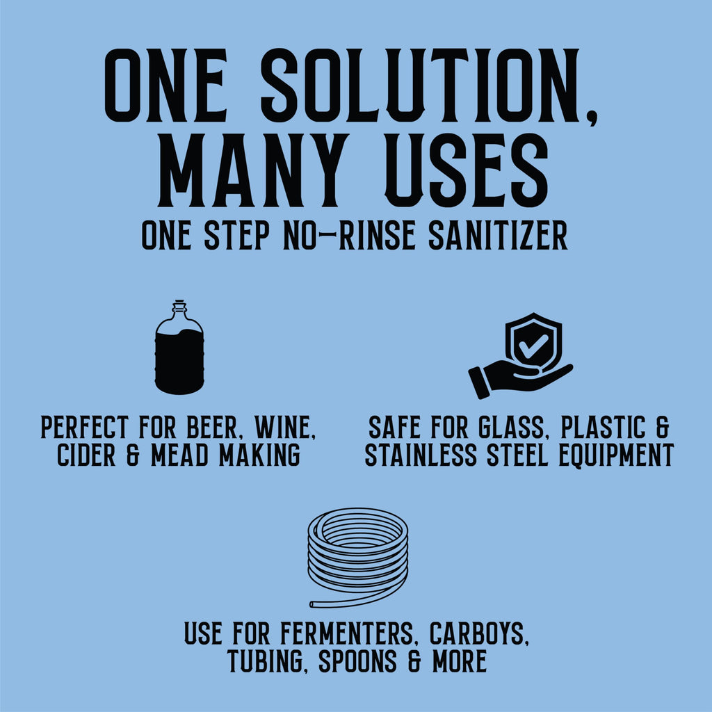 Craft A Brew - One Step No Rinse Cleanser - For Cleaning At Home Brewing Equipment - Non-Foaming Cleanser - Safe & Easy to Use - Home Brewing Supplies - 8 oz