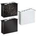 YOMA 12 Pack Decorative Hanging File Folders Letter Size Rose Gold File Folder Pretty Hanging Folder Organizer for Filing Cabinet Office Home with 1/5-Cut Adjustable Tabs, 3 Black Foil Design