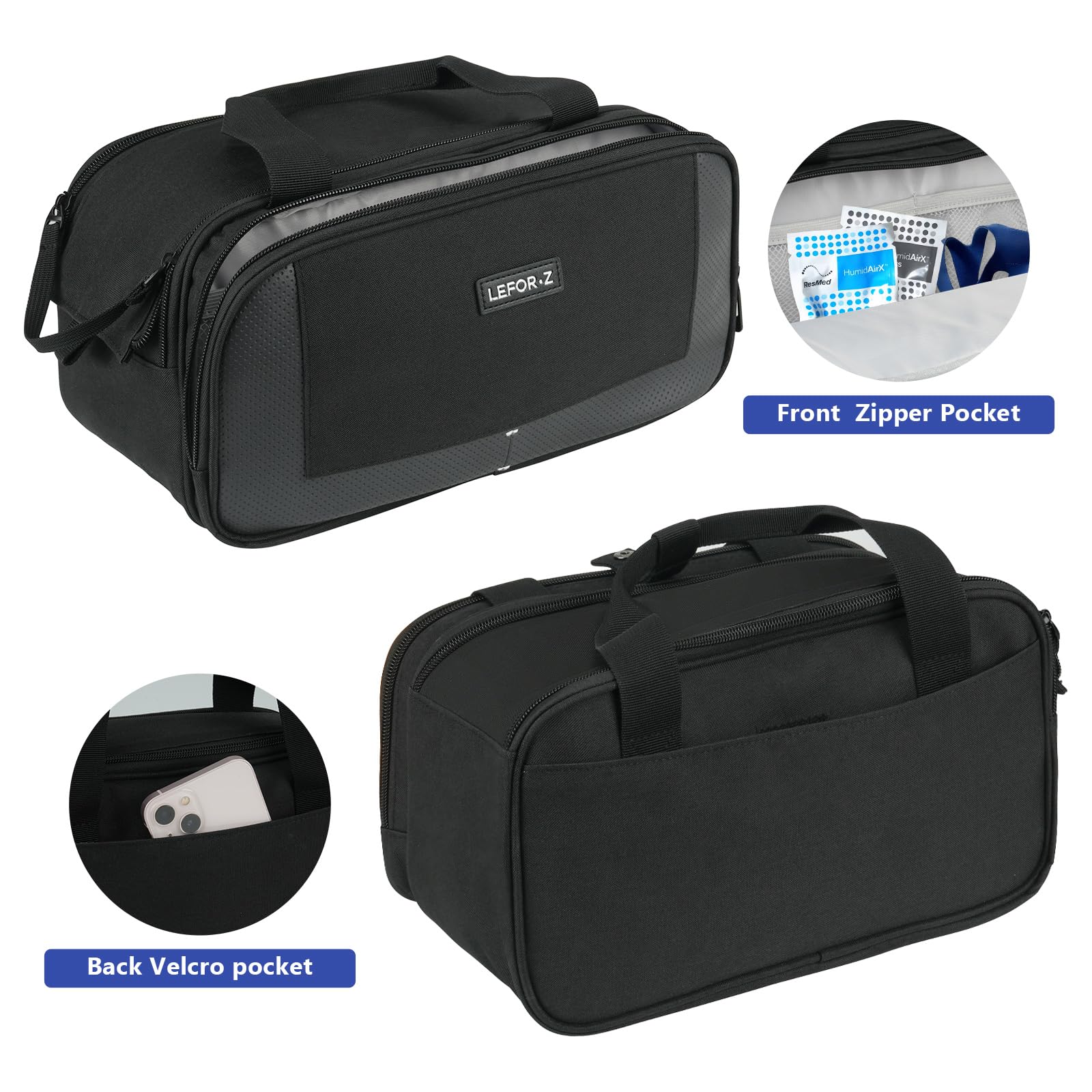 Travel Carrying Bag Compatible with ResMed AirMini CPAP Machine and Accessories,Portable Storage Organizer Case Fits for CPAP Equipment and Supplies(Bag Only)