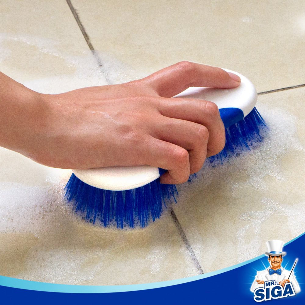 MR.SIGA Multi Purpose Heavy Duty Scrub Brush, Pack of 2