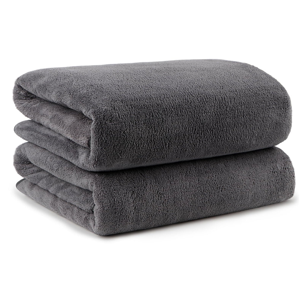 ORIGHTY Bath Towels Set Pack of 2(27’’ x 54’’) - Soft Feel Microfiber Bath Towels for Bathroom, Highly Absorbent Bath Sheet, Quick Drying Shower Towels, Fluffy Towel for Gym, Beach, SPA - Gery