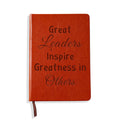 Boss Appreciation Gift Mentor Gift Notebook Great Leaders Notebook Leader Supervisor PM Mentor Retirement Gift Coworker Farewell Leather Journal Notebooks (Great)