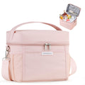 HOMESPON Lunch Box for Women Men - Insulated Lunch Bag Waterproof Lightweight Cooler Bag for Work, Picnic, Travel (Medium, Pink)