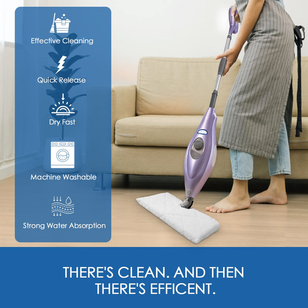 MXZONE Replacement Microfiber Steam Mop pad Cleaning Pads for Shark Steam Pocket Mop S3500 Series S3550 S3501 S3601 S3601D S3901 S3801 S3801CO, White