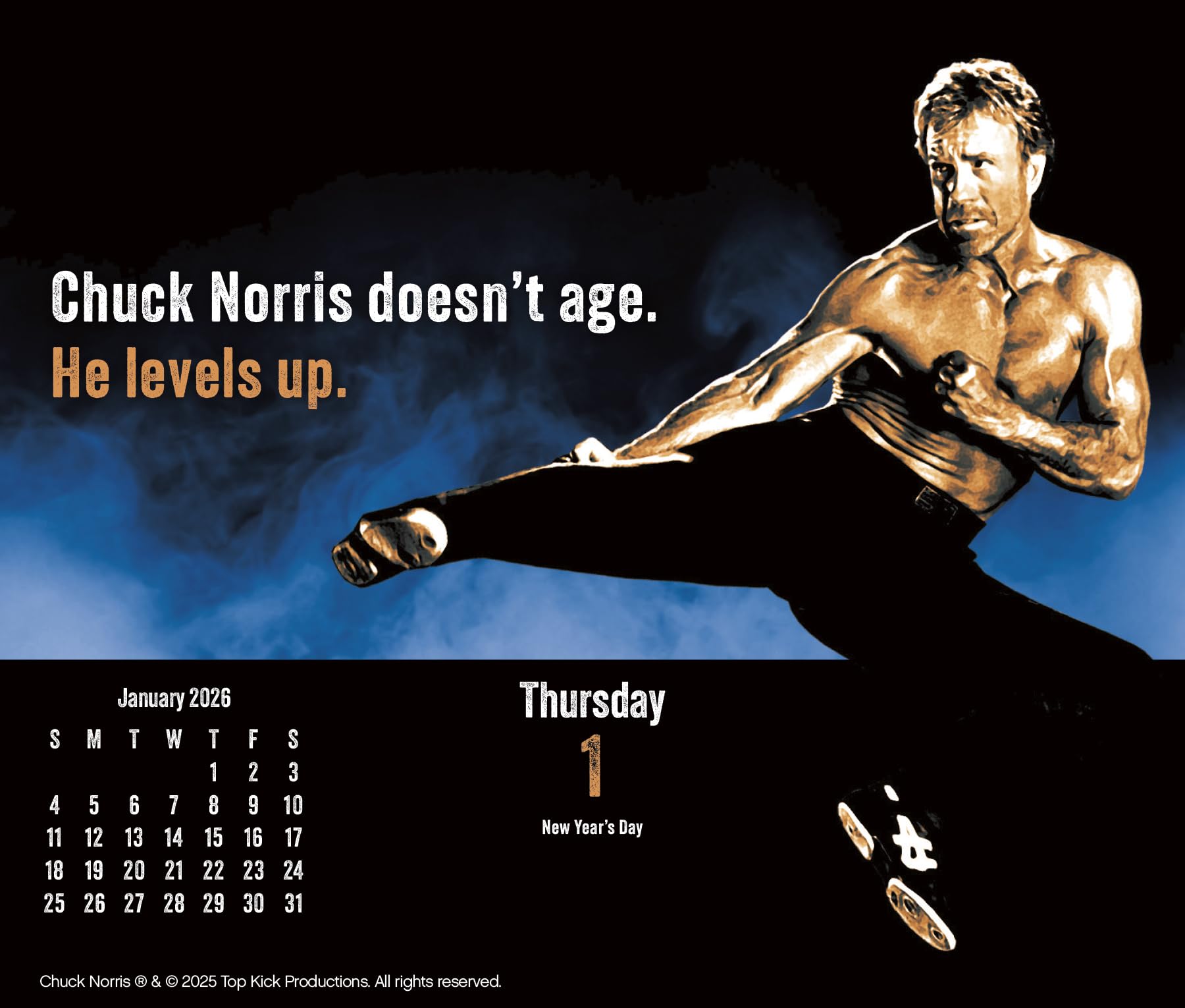 2026 Chuck Norris Day-at-a-Time Box Calendar