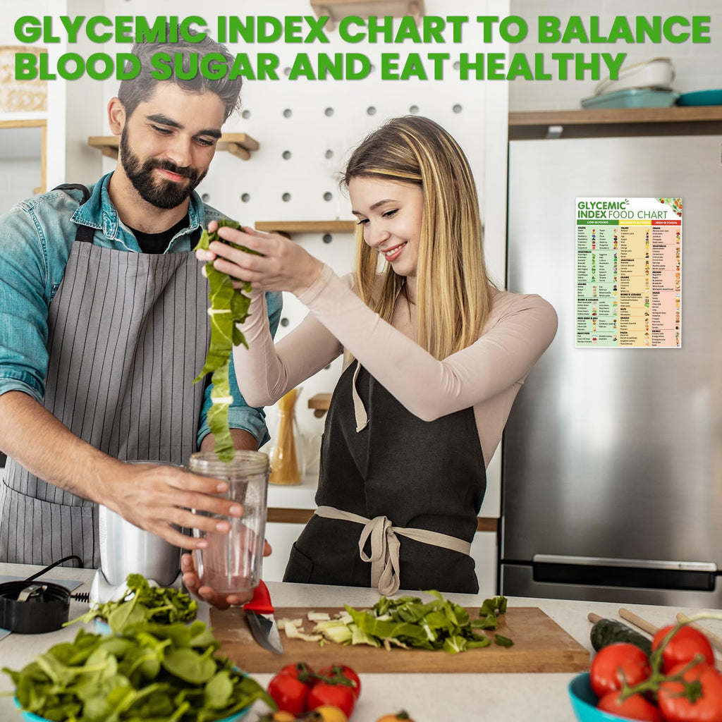 Glycemic Index Chart,Magnetic Low Glycemic Index Foods List for Diabetics & Health Seekers,Diabetes & Diet Management(Glycemic Chart)