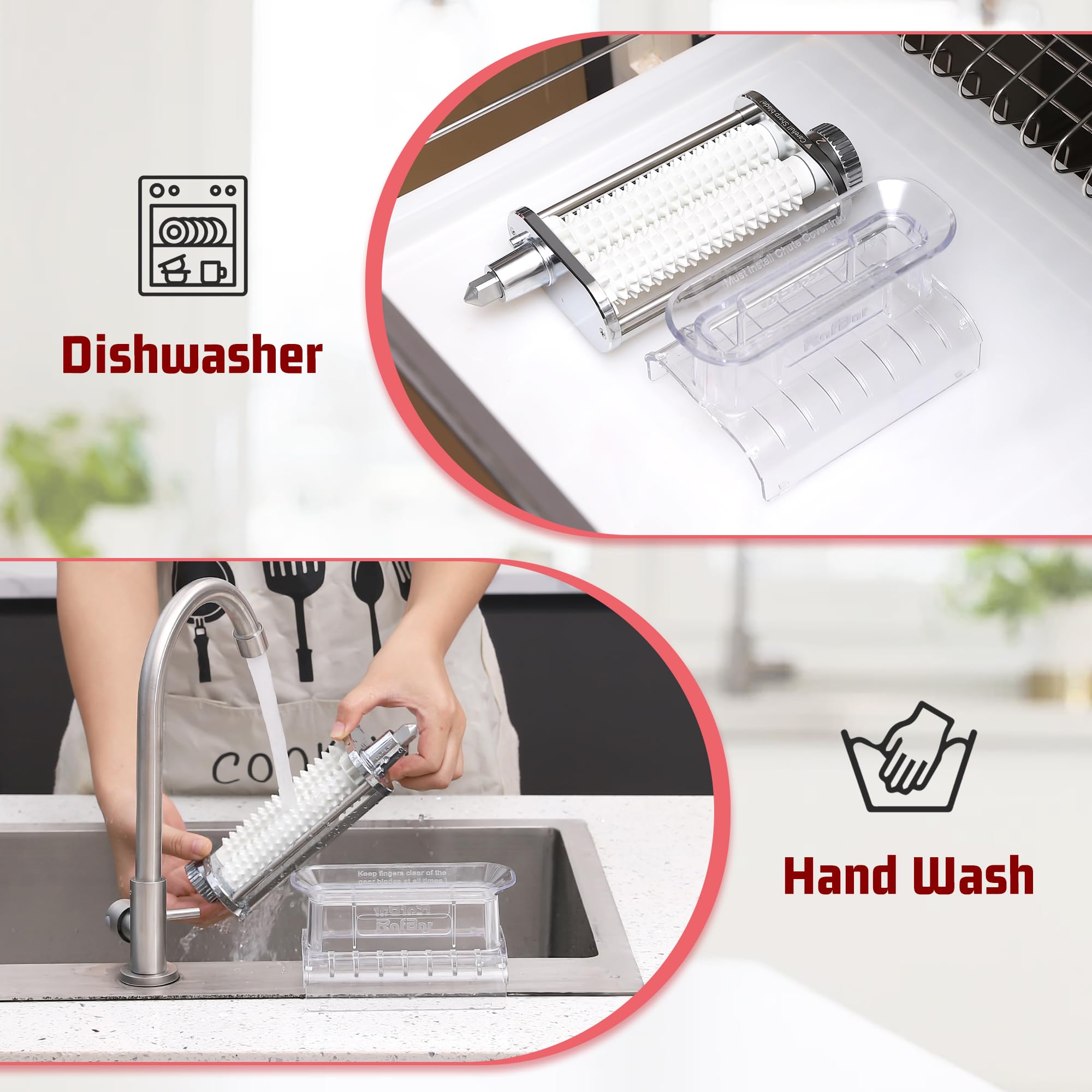 Meat Tenderizer Attachment for KitchenAid Stand Mixers, 3 Adjustable Thickness, Meat Tenderizer Machine, Meat Cuber Accessories, Dishwasher Safe