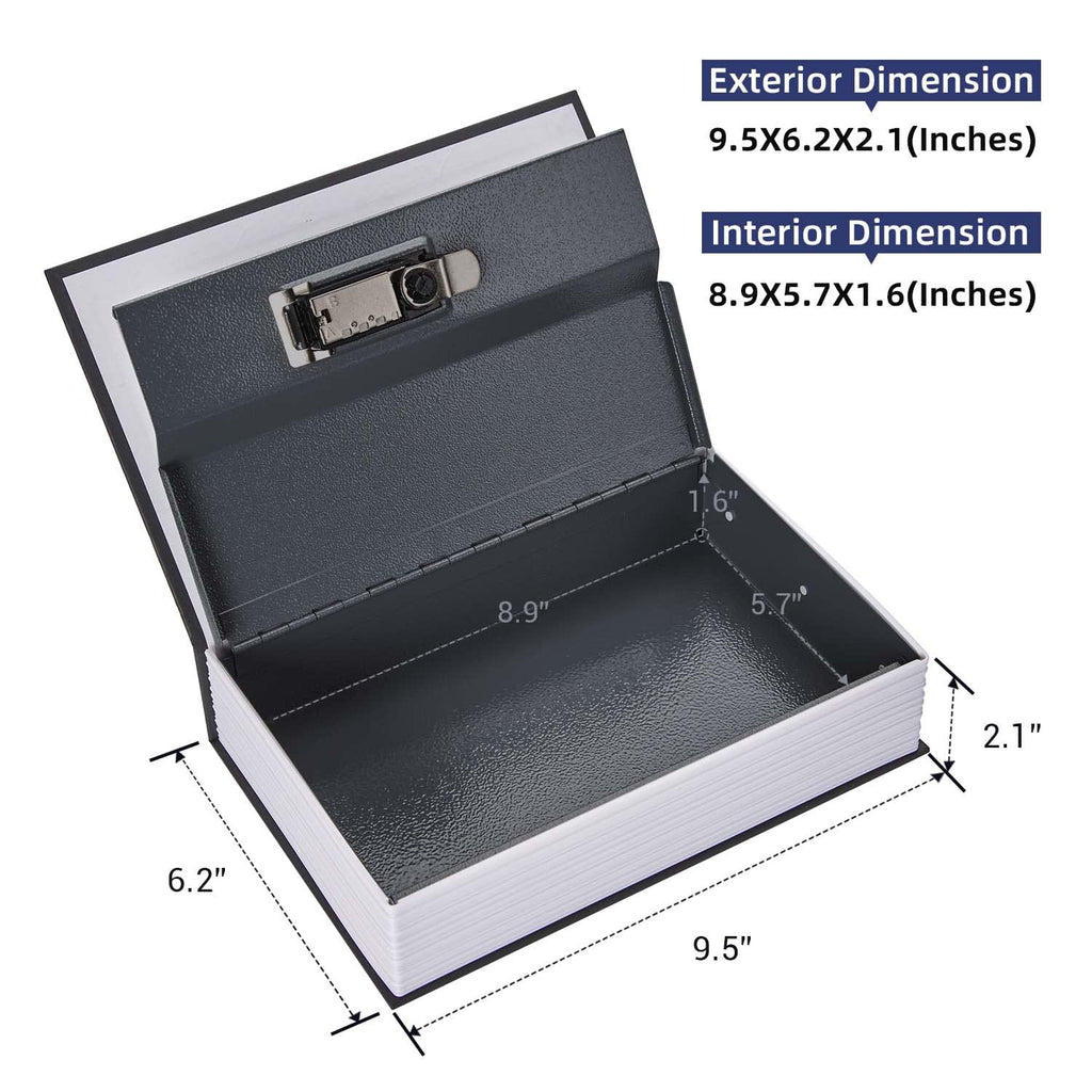 Ohuhu Book Safe with Combination Lock, Dictionary Diversion Book Safe, Portable Safe Box, Great for storing Money, Jewelry and Passport