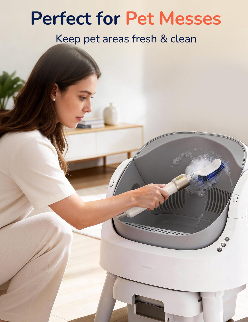 Electric Cleaning Brush for Multi-Surface Deep Clean - 3-Speed Adjustable, Waterproof & Rechargeable with 2 Brush Heads for Grout, Tile, Bathroom, Kitchen, Car, and Pet Supplies