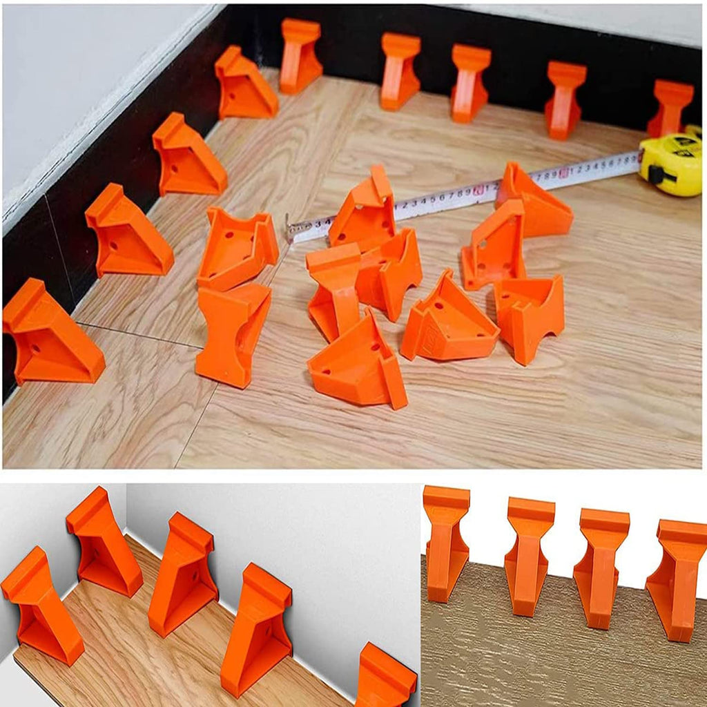 DSHTP 20 Pack Flooring Spacers Installation Tool with 1/4’’& 1/2’’ Gap Laminate Wood Flooring Tools, Special Triangle Stay in Place, Compatible Vinyl Plank, Hardwood & Floating Floor Installation