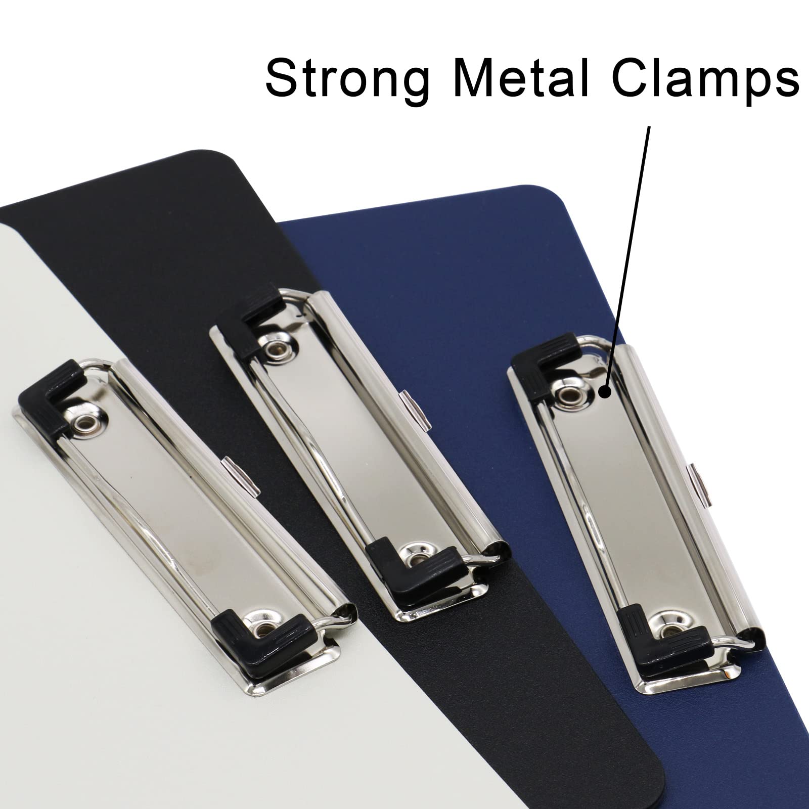 BOMEI PACK Office Plastic Clipboards, 12Pack Low Profile Assorted Colors Clip Boards Pack, 12.5 x 9 Inch A4 Letter Size