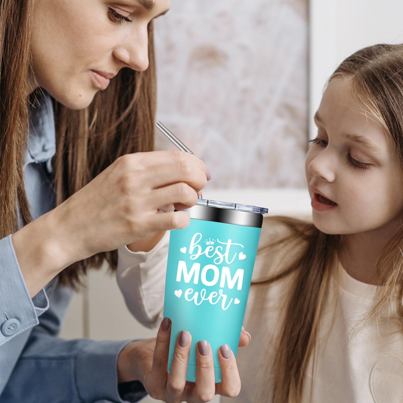 SpenMeta Gifts for Mom - Mothers Day Christmas Birthday Gifts for Mom from Daughter, Son - 20oz Vacuum Insulation Tumbler