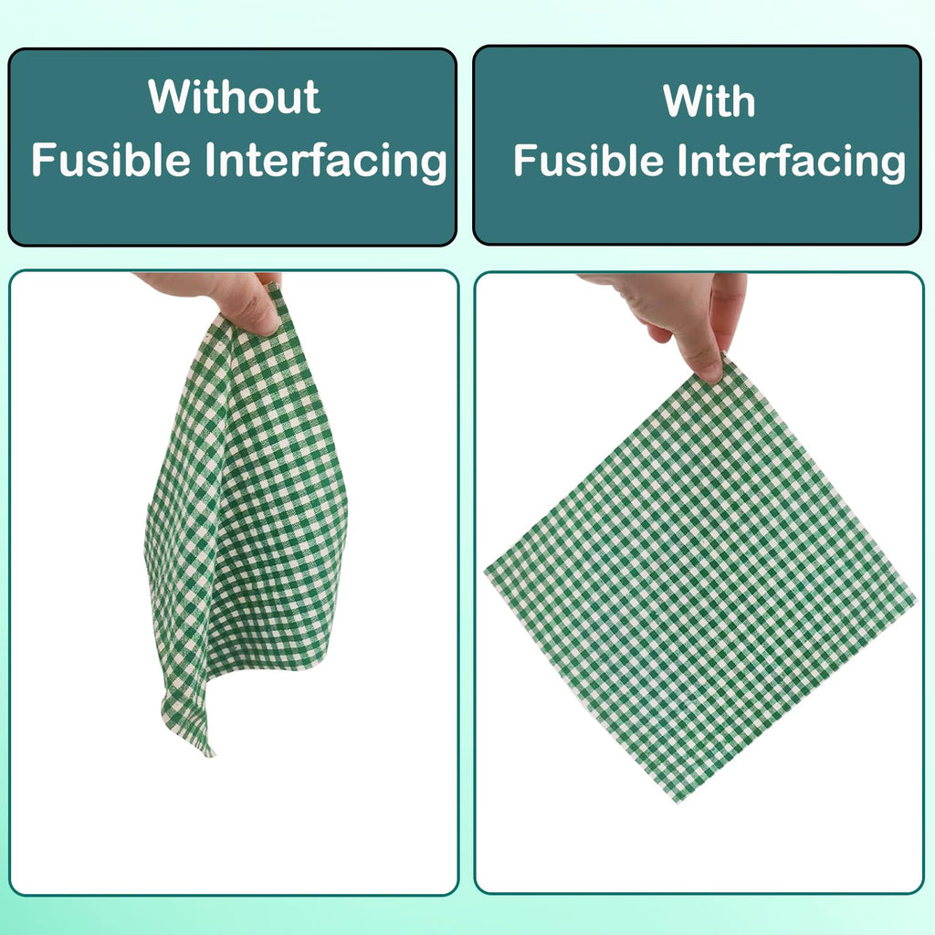JIMILIFE Heavy Weight Fusible Interfacing for Sewing 11.8inch x 30yard Iron-on Non-Woven Fusible Interfacing White Polyester Single-Sided Interfacing Fabric for Sewing Crafting Projects