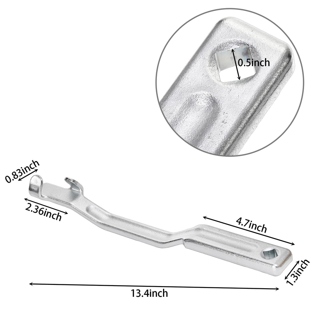 Suwimut Wrench Extender Tool Bar, 13.4 Inch Long Torque Amplier with 1/2 Inch Square Hole for Maximum Leverage, Steel Wrench Extension Torque Multiplier for Mechanics Garage Tradesman Handyman
