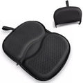 Foldable Honeycomb Seat Cushion with Zipper & Handle, Portable Gel Seat Cushion with Ventilative Cover & Anti-Skid Bottom, Portable Butt Pillow for Chairs 15.8x13.3x1.4 Inches (Black)