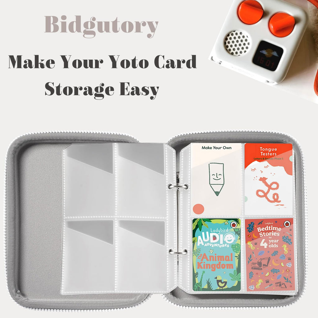 Card Case Holder Binder Album for Yoto Card Carrier Storage Organizer, Portable Folder with Zipper Strap for Audiobook Cards