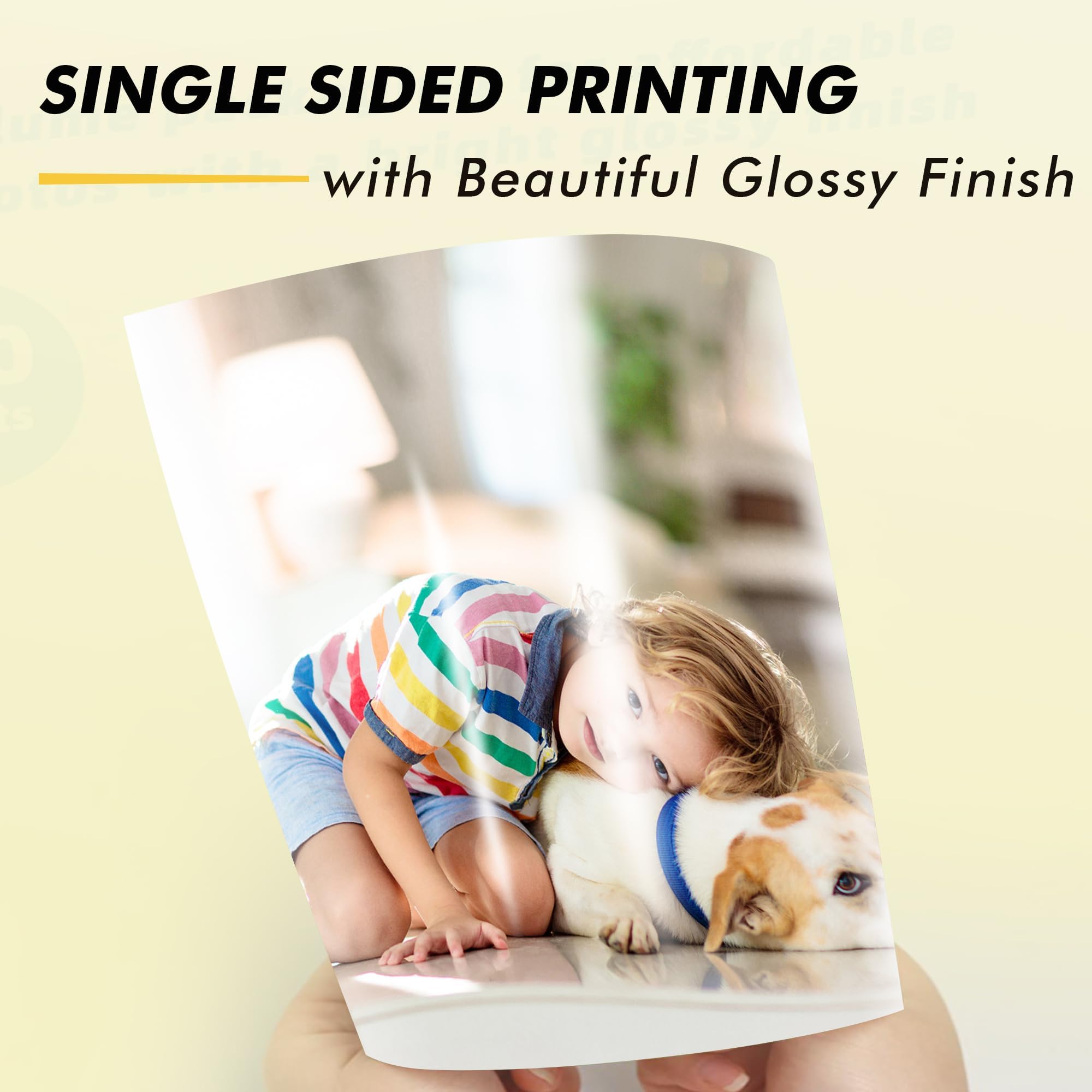 Koala Heavyweight Photo Paper High Glossy 8.5x11 Inches for Inkjet Printing 100 Sheets 61LB