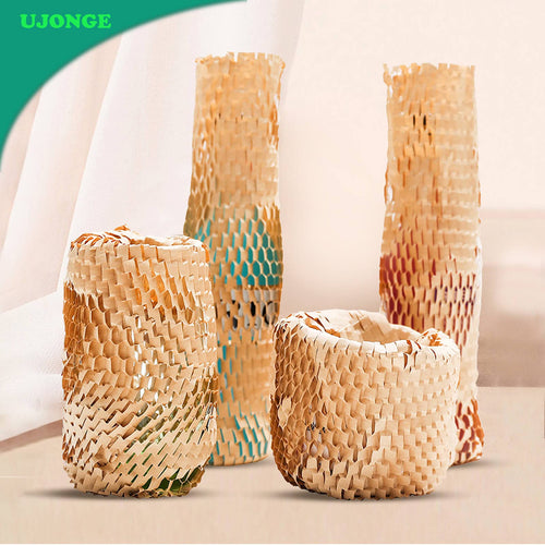 12"x164' Honeycomb Packing Paper Cushioning Wrap Roll for Moving, Recyclable Wrapping Materials For Fragile Items Move, Packaging Papers Cushion Wraps for Gift Breakables Shipping