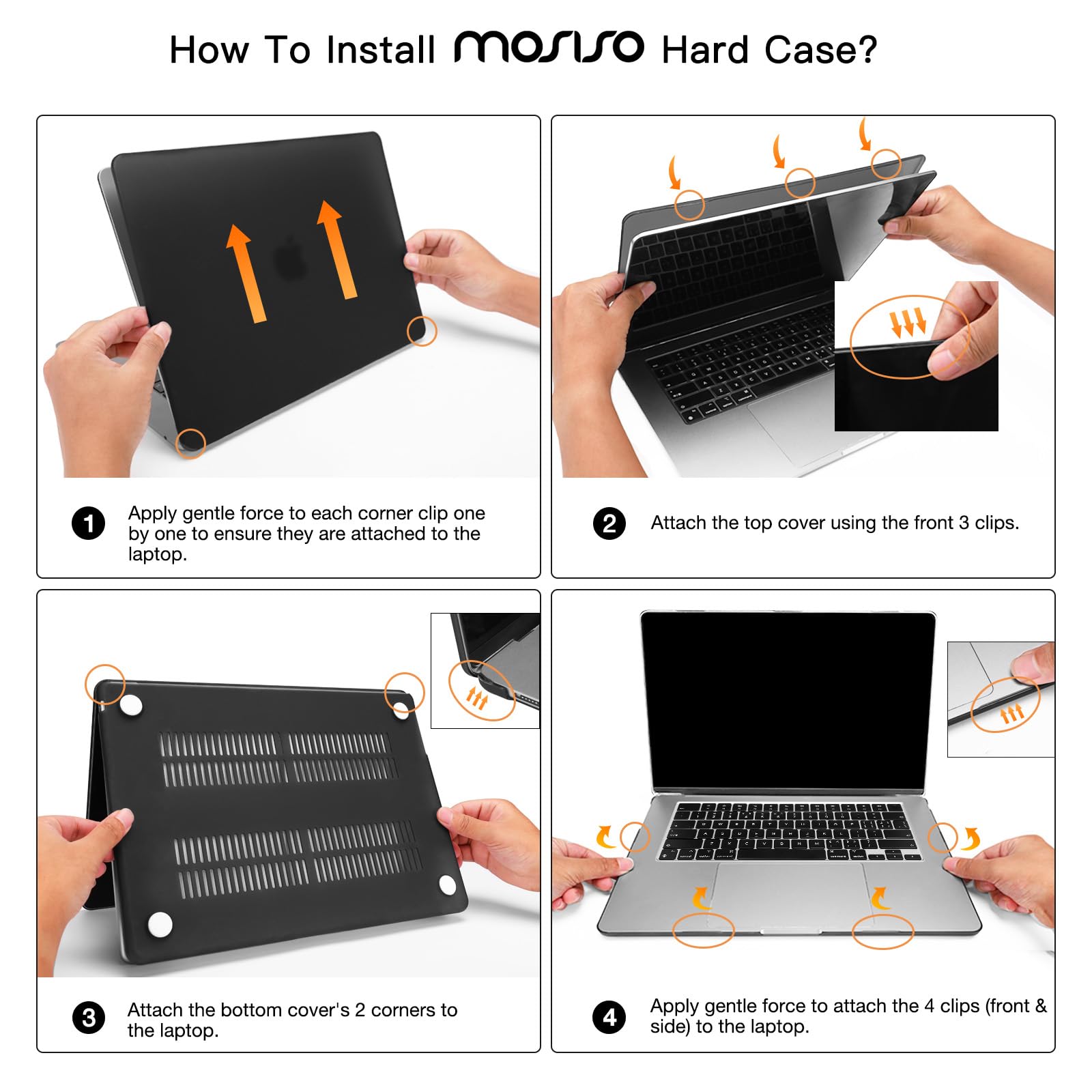 MOSISO Compatible with MacBook Air 15 inch Case M5 2026 M4 2025 M3 M2 2024 2023 A3448 A3241 A3114 A2941, Hard Shell&Keyboard Cover&Screen Film&Type C, Great for Study, Travel, Work,Crystal Clear