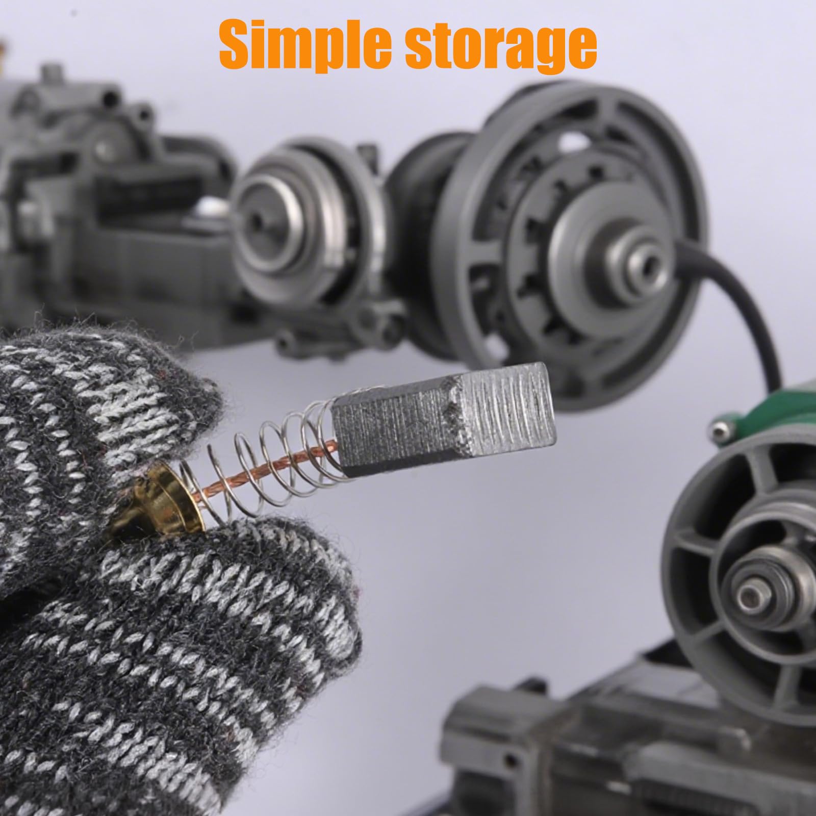 69Pcs 23 Sizes Electric Motor Carbon Brushes Motor Brushes Assortment Kit for Replacement Repair Power Tools and Motors Part Such as Electric Hammer Drills, Circular Saws, Angle Grinders