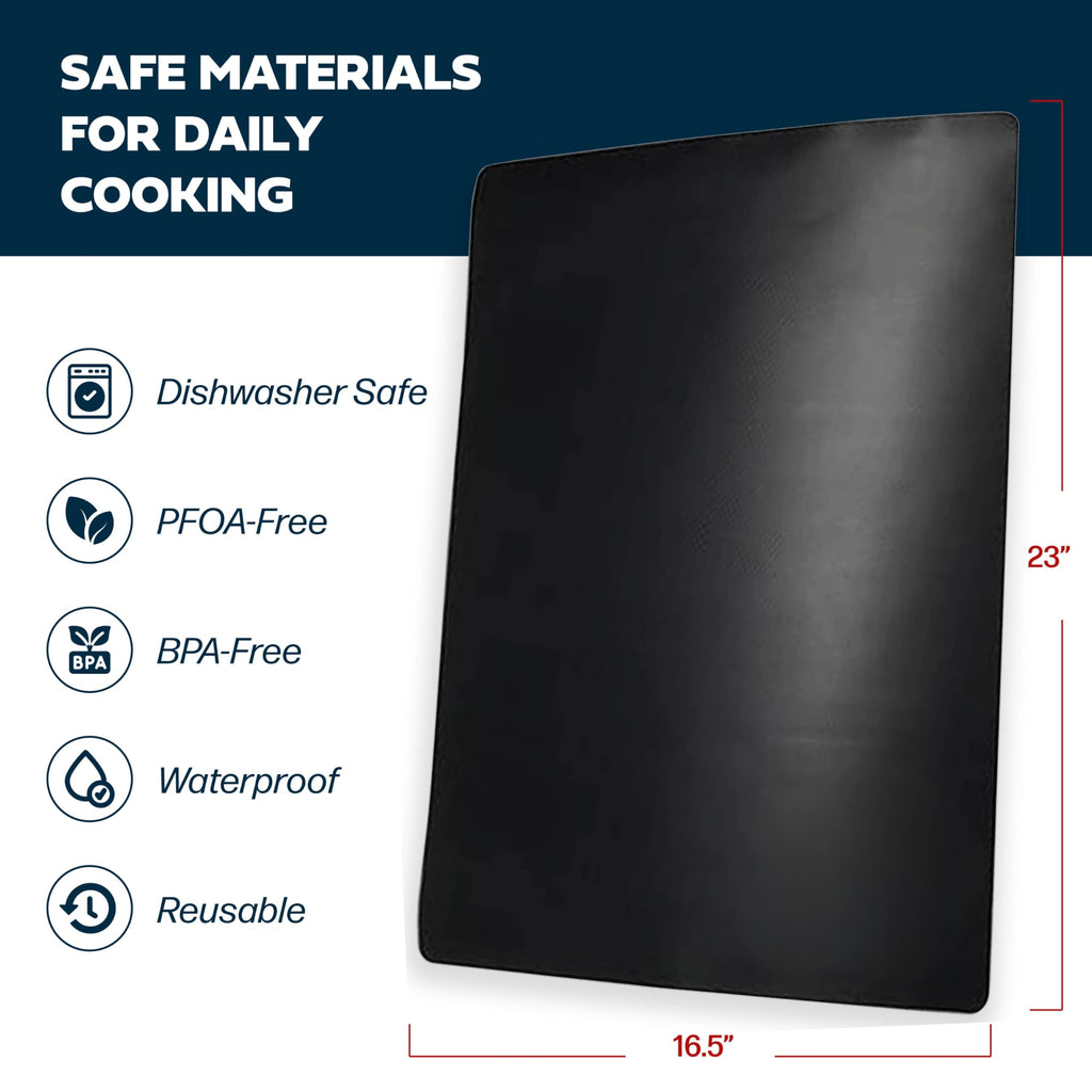 Cooks Innovations Non-Stick Oven Protector Mat - Heavy Duty Nonstick Oven Rack Liners to Protect Convection, Electric, Gas, & Microwave Ovens - BPA & PFOA Free Heat Resistant Baking Mat