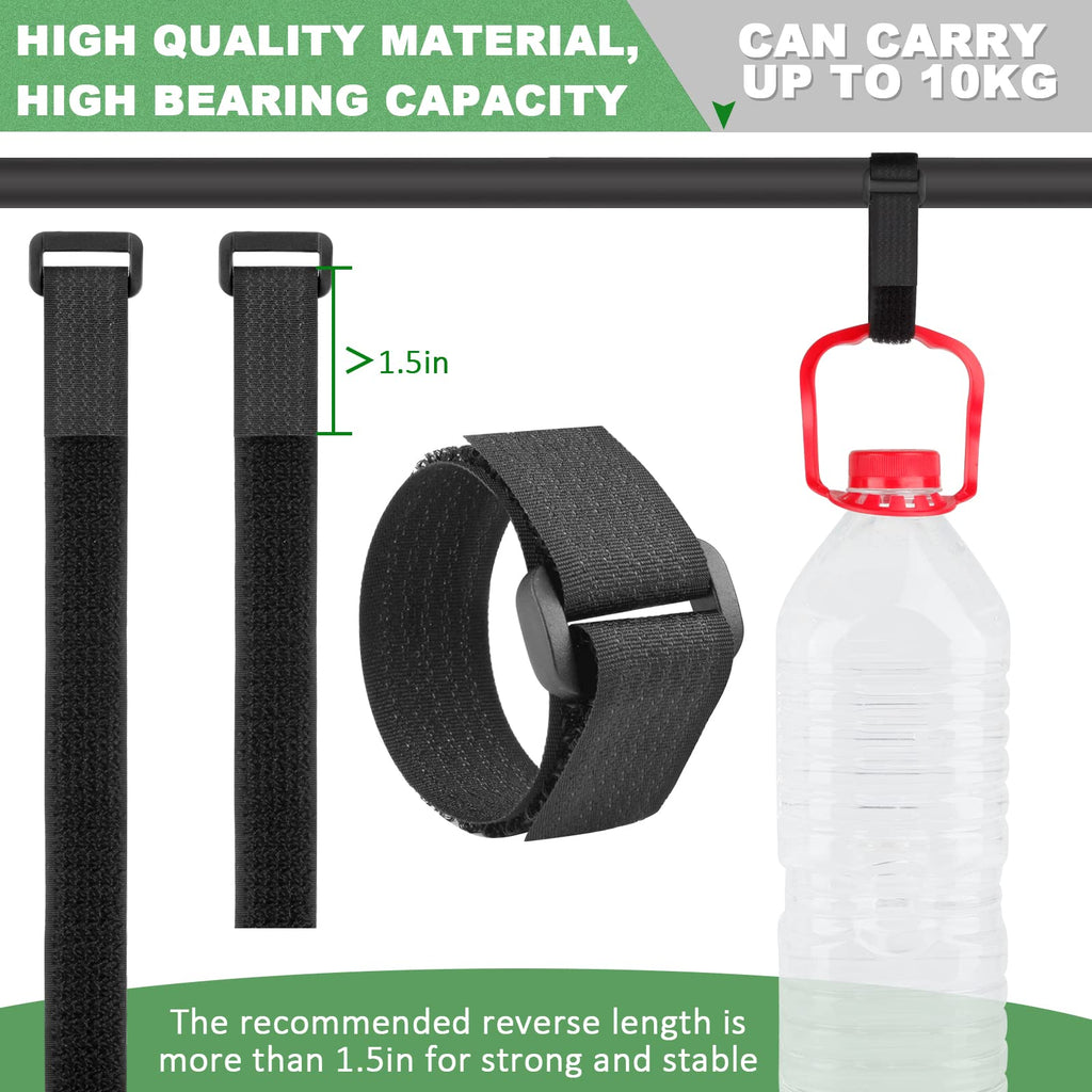Moyisea 1''x40ft Hook and Loop Straps with 60 Buckles, Adjustable Cable Straps, Free Cut Length, Reusable Nylon Securing Cord Ties for Organizer or Storage, 1in Wide, Black