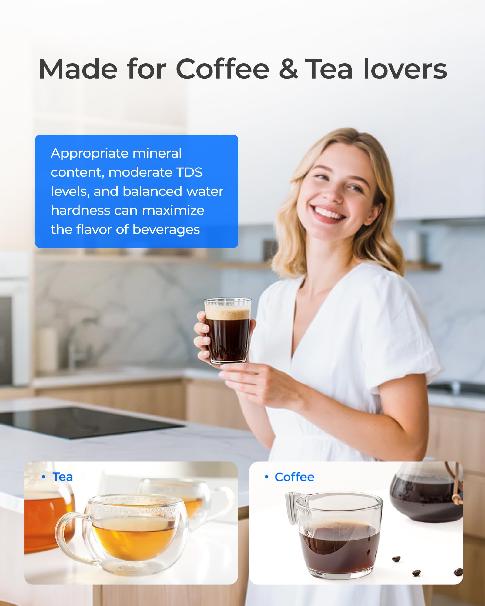 Waterdrop PT-07B Water Filter Pitcher, 10-Cup, NSF Certified, 200-Gallon Long-Life Filter, Improves Coffee & Tea Taste, Reduces PFOA/PFOS and Chlorine, 5X Longer Filter Life, Blue
