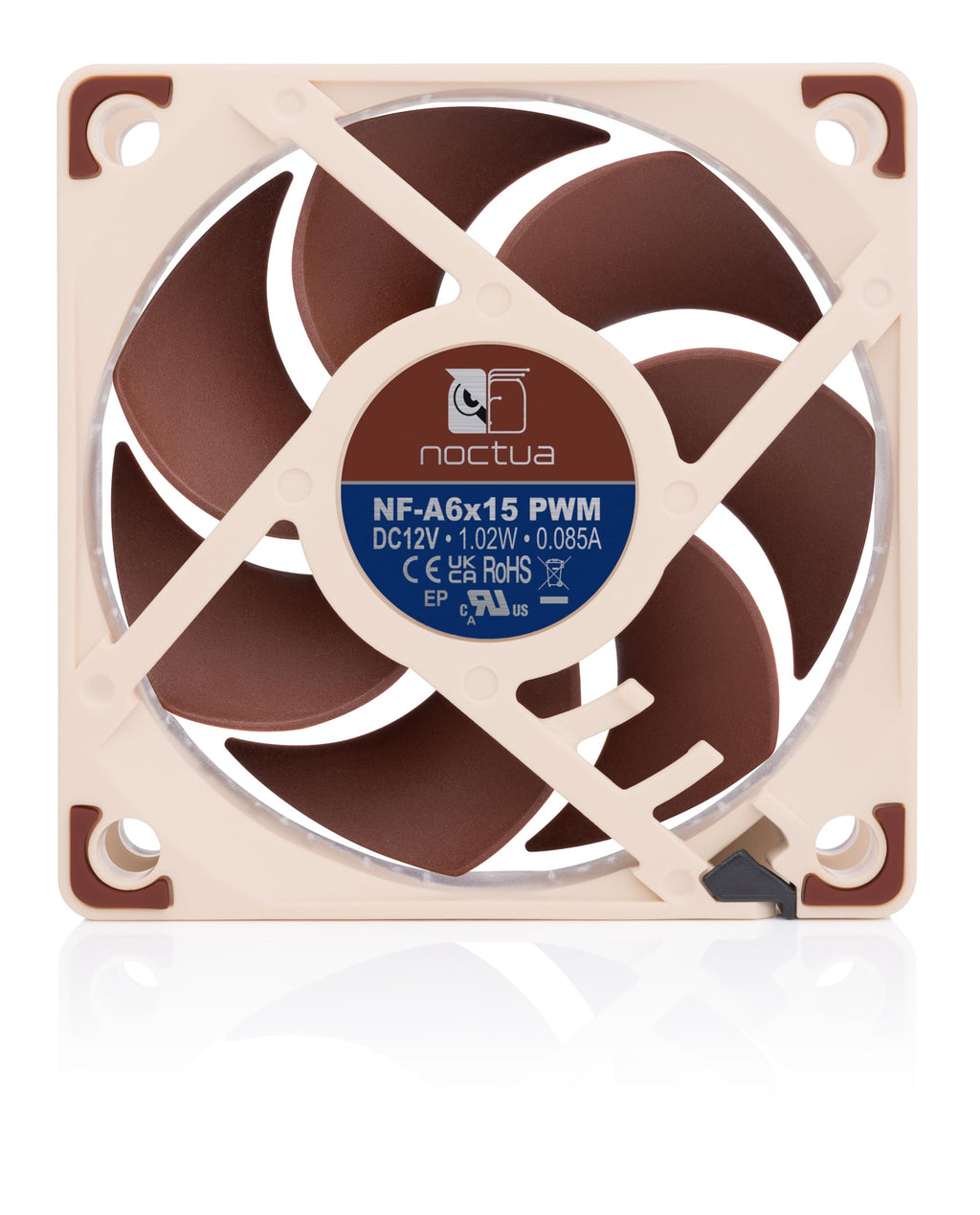 Noctua NF-A6x15 PWM, Premium Quiet Slim Fan, 4-Pin (60x15mm, Brown)