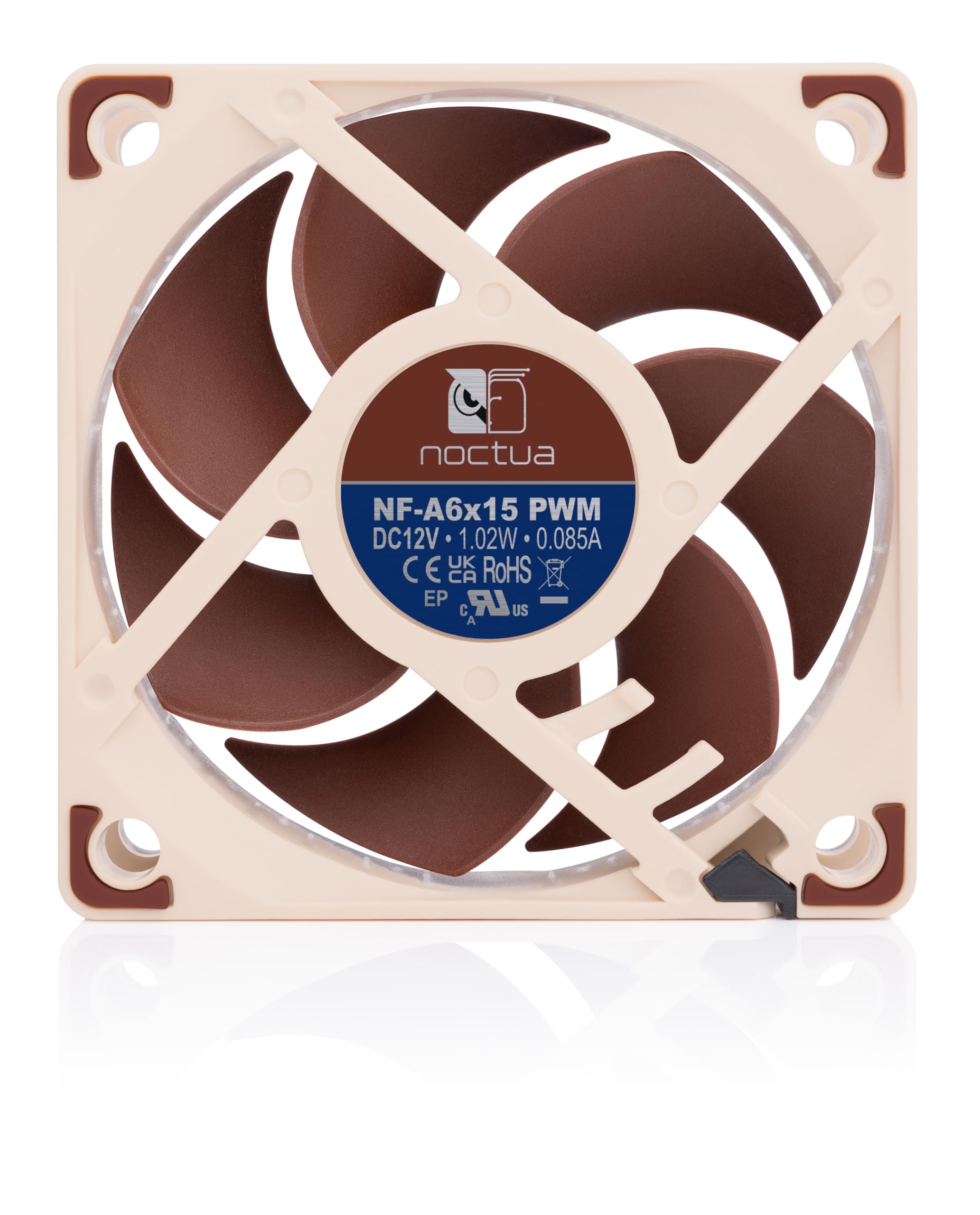 Noctua NF-A6x15 PWM, Premium Quiet Slim Fan, 4-Pin (60x15mm, Brown)