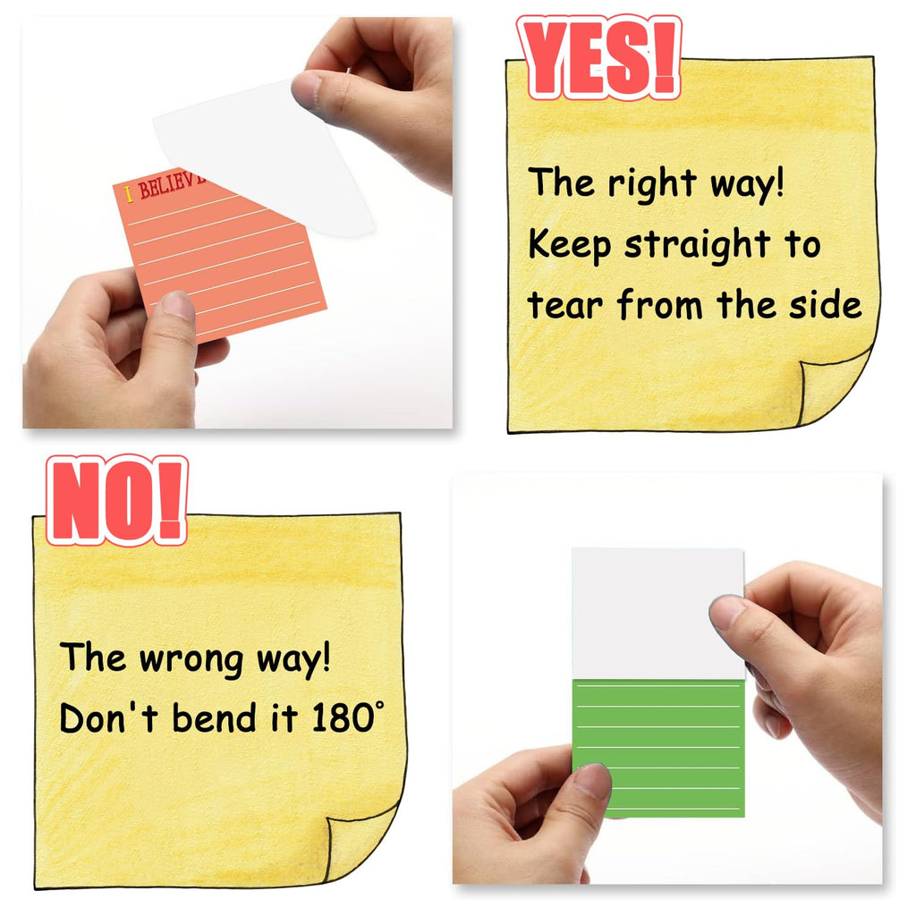 Wonninek 24 Pcs Employee Appreciation Sticky Notes 3'' x 3'' Motivational Self-Stick Memo Note Pads Appreciation Gifts Sticky Memo Pad for Coworker Nurse Office Teacher Friends Colleagues Partners
