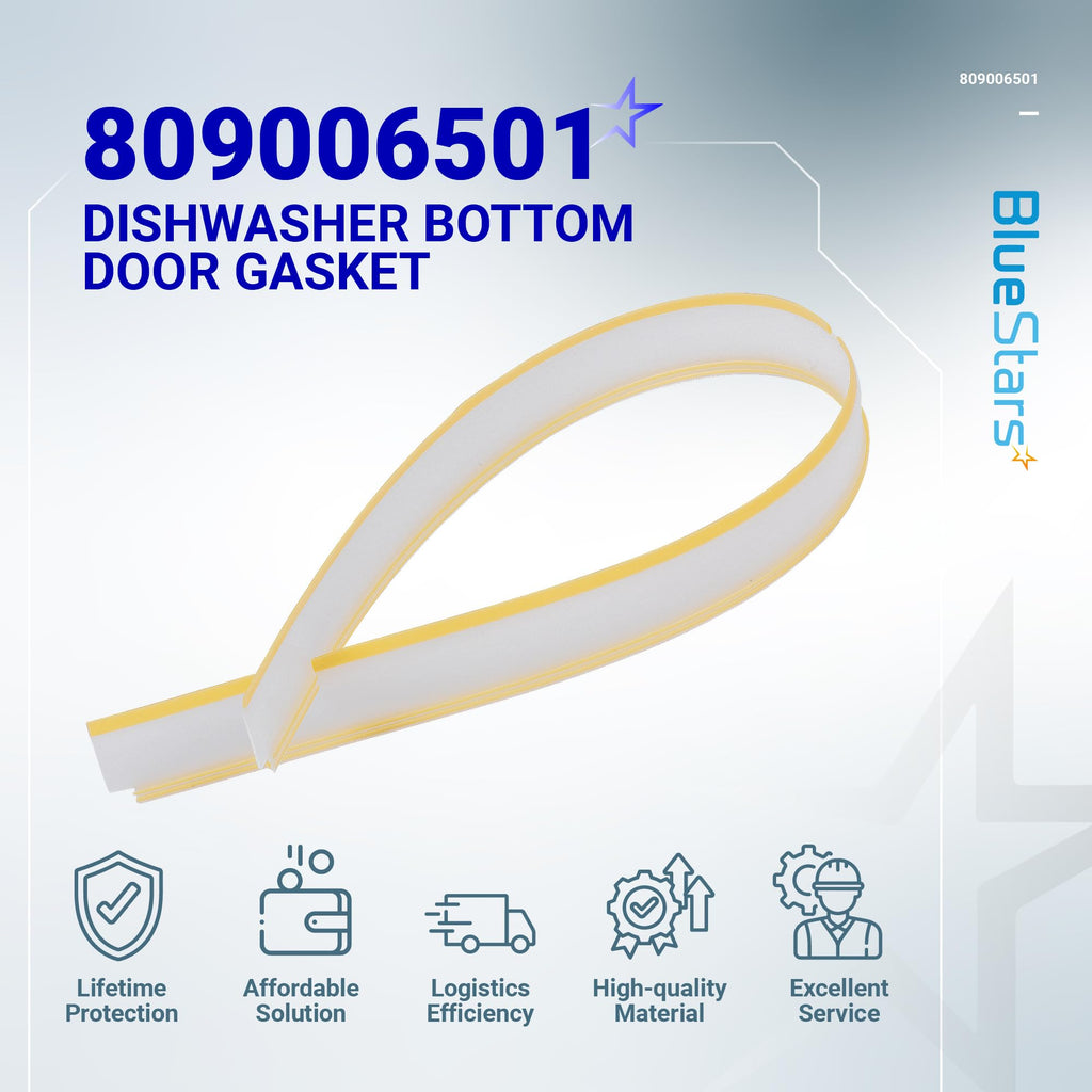 BlueStars Update 809006501 Dishwasher Bottom Door Gasket Replacement Part – Exact Fit For Frigidaire & Kenmore Dishwashers - Replaces 154576501 154297601 PS9495545 AP5809675