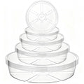 Hacaroa 24 Pack Clear Plant Saucer Drip Trays, 6/8/10/12 Inch Plastic Plant Trays Flower Pot Saucers for Indoor & Outdoor Plants, Round, 4 Sizes