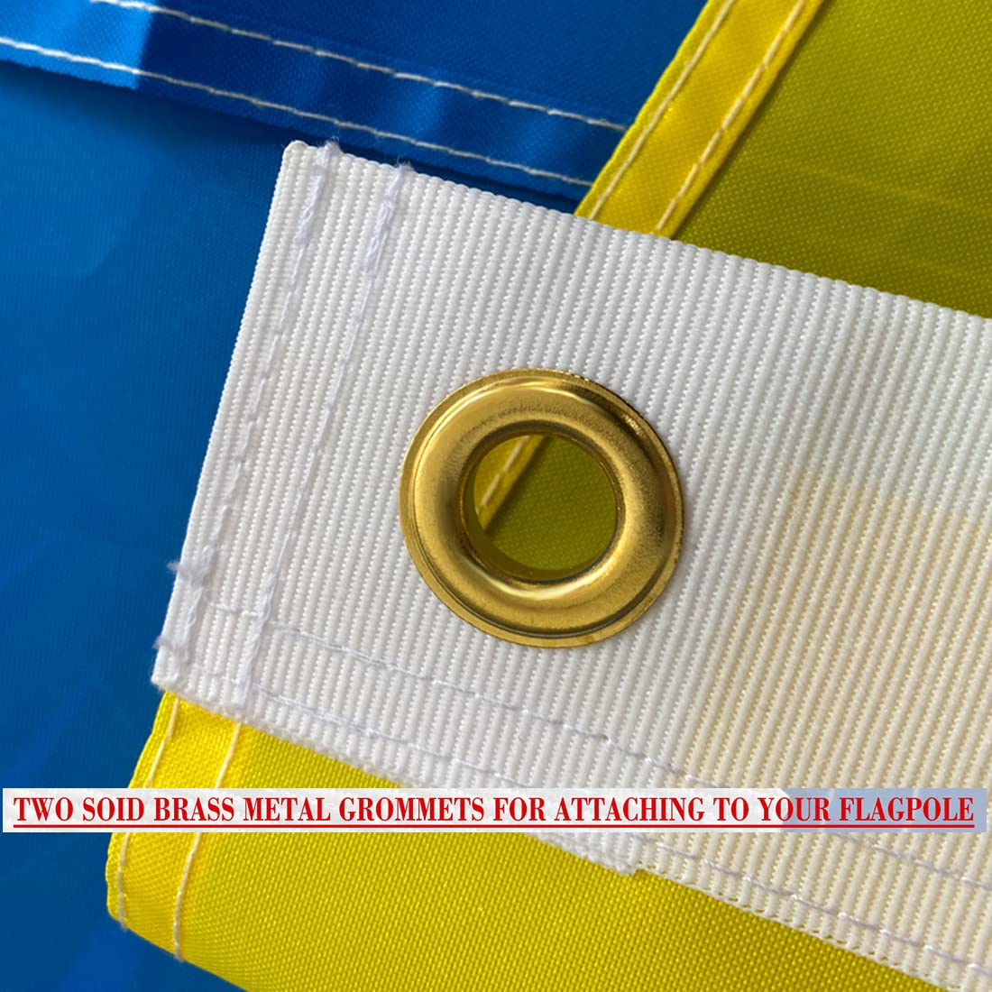 Double Sided Mini Ukraine Flag 2x3 Ft Small, Lasting Oxford Nylon 210D | Quadruple Stitched Fly Ends|Premium Ukrainian National Flags House Decoration Banner
