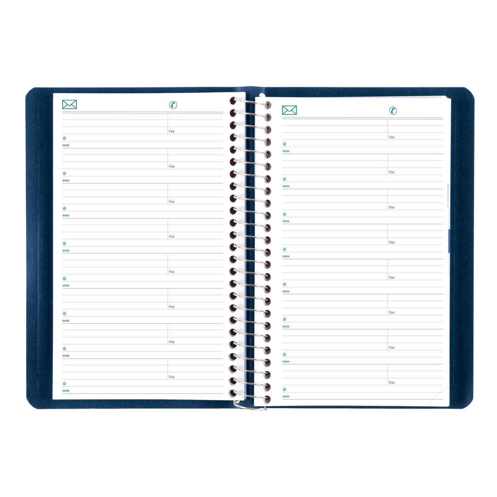 Blueline® 2026 Essential Daily Planner, Appointment Book, 12 Months, January to December, Spiral Binding, 8" x 5", Blue, Bilingual (C1504.82BT-26)