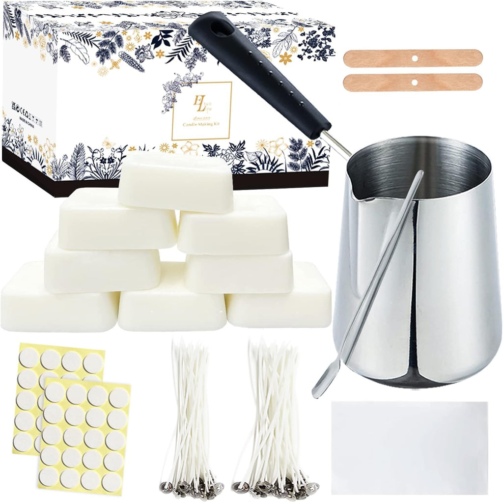 ETUOLIFE DIY Candle Kit, DIY Candle Making Kit Suitable for Beginners to Experts with Soy Wax, Pouring Pot, Magic Paper, Wicks and More Complete K It for Making Candles