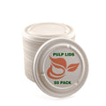 Compostable Pulp Lids for 20 oz & 25 oz Bagasse Bowls – Biodegradable Sugarcane Fiber | Eco-Friendly, PFAS-Free, Heavy-Duty Disposable Food Container Lids for Hot & Cold Takeout