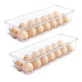 Vtopmart 2 Pack Egg Holder for Fridge, 14 Eggs Stackable Plastic Egg Tray with Lids, Egg Storage Container for Fridge(14 Eggs/2 PCS)