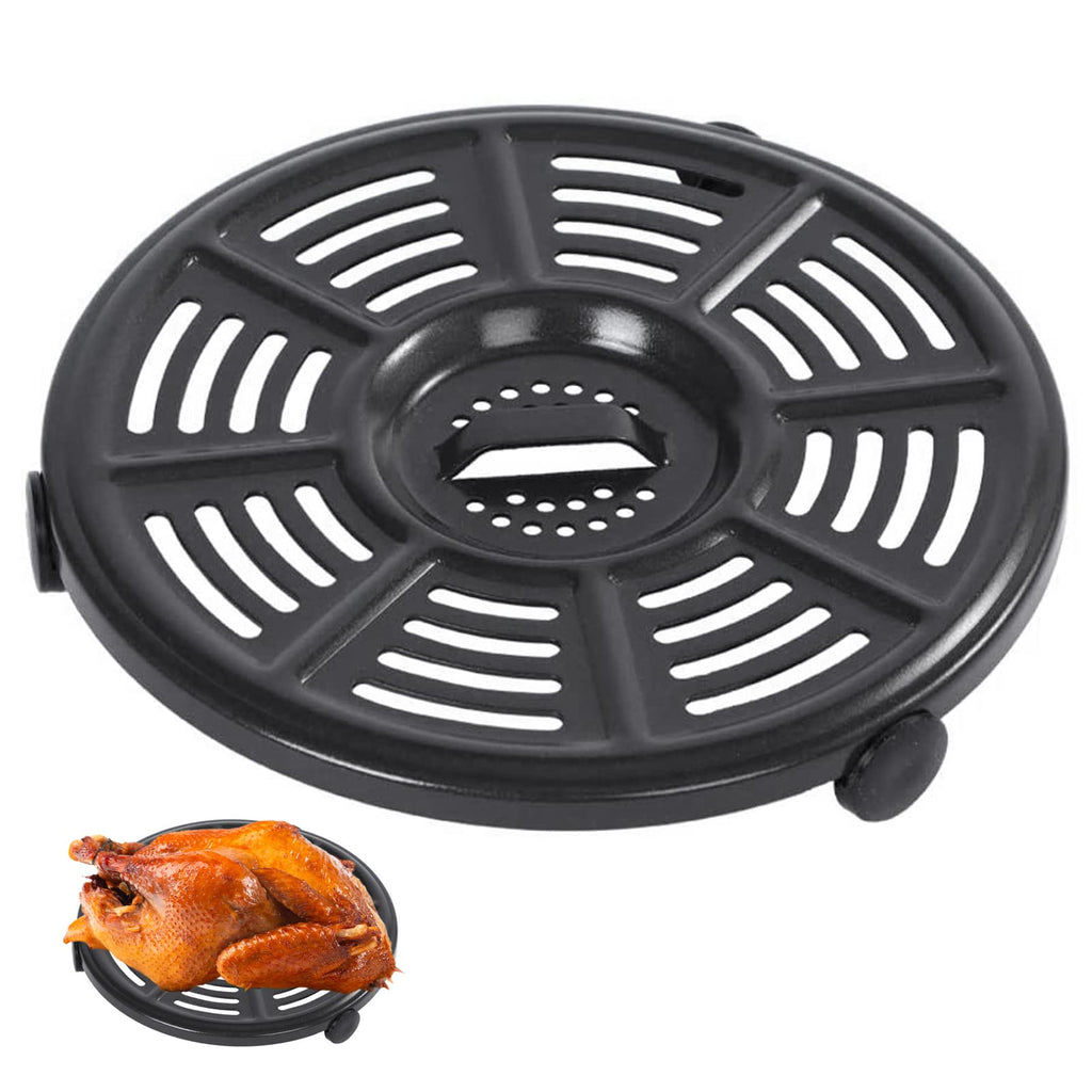 Air fryer Replacement Tray for Ninja AF101 4 QT AF161 Max XL AF150 XL 5.5 Quart Air Fryer, 8.2'' Round Food Grade Air Fryer Grill Pan Grill Plate Crisper Plate Accessories Parts Rack,Dishwasher Safe
