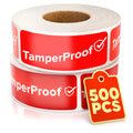 500-Pack Tamper Proof Stickers 1x3 – Strong Adhesive for Tamper Detection and Package Protection | Durable, Easy-to-Apply Labels for Sealing Boxes, Containers, Envelopes, Documents and Other Surfaces