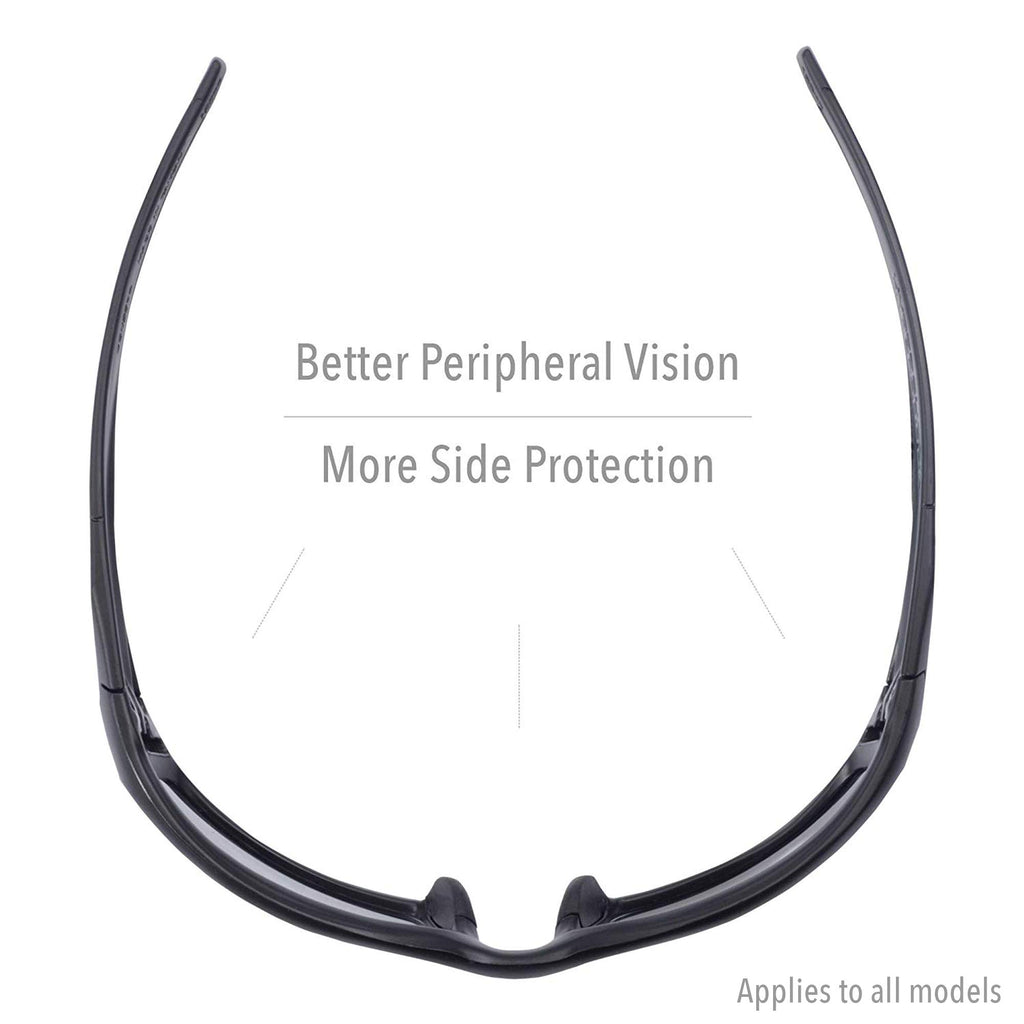 Uvex by Honeywell Hypershock Safety Glasses, Clear Frame with Clear Lens & HydroShield Anti-Fog Coating (S2970HS)